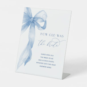 Signe De Table Dusty Blue Bow Quel Âge Était La Fête des mariées 