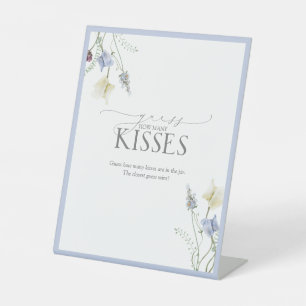 Signe De Table Dusty Blue Fleur sauvage Combien de baisers