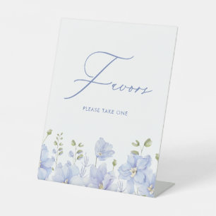 Signe De Table Dusty Blue Floral Favore la Fête des mariées