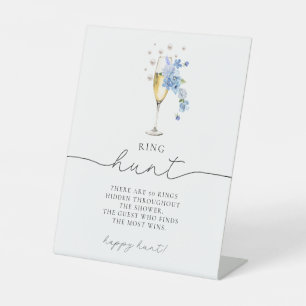 Signe De Table Dusty Blue Floral Perles & Prosecco Ring Chasse