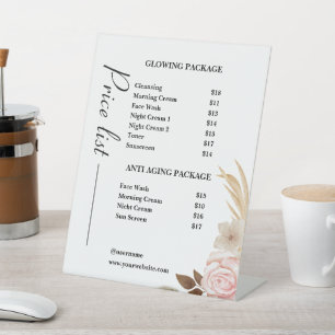 Signe De Table Dusty Green Minimalist tarif pour la peau