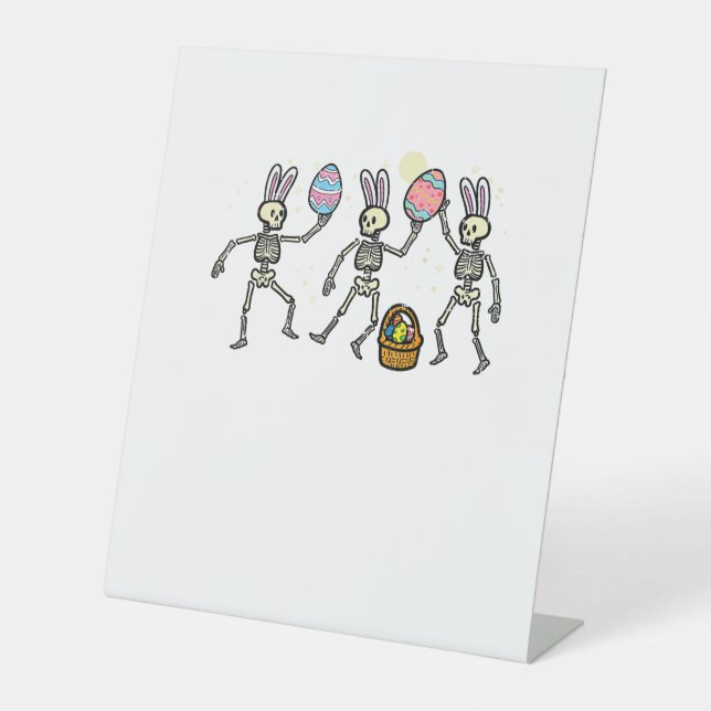 Signe De Table Easter Skeletons Dancing Eggs Funny Bones Men Wome (Recto)
