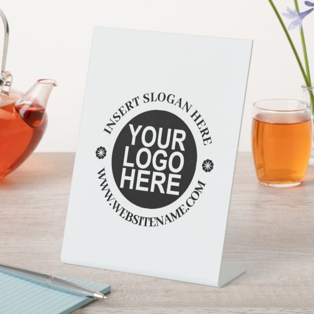 Signe De Table Easy Logo Remplacement & Modern Professional (In SItu)