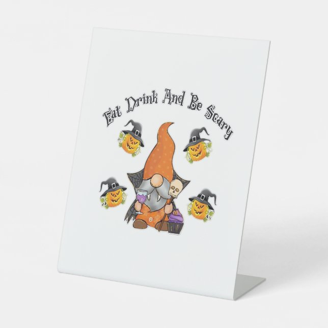 Signe De Table Eat Drink And Be Scary Basic Casual (Recto)