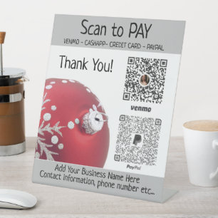 Signe De Table Écrans de Noël personnalisés