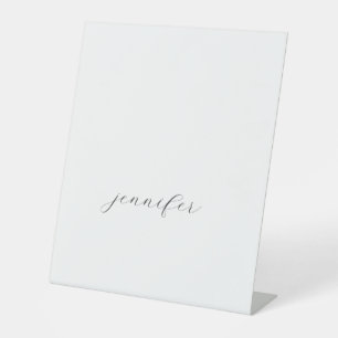 Signe De Table Écriture manuscrite classique minimaliste professi