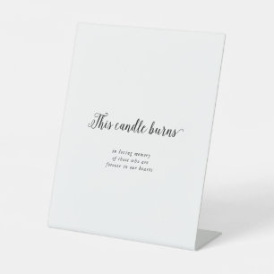 Signe De Table Écriture Vintage Cette Bougie Brûle Mariage Mémori