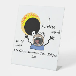 Signe De Table Édition de survie de l'éclipse solaire 2024