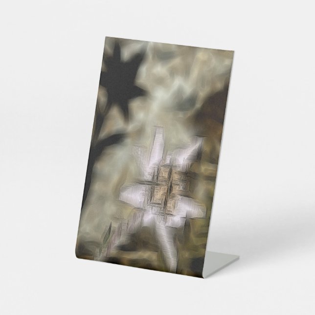 Signe De Table effet floral numérique de style "impression" (Recto)