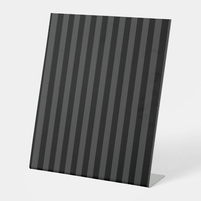 Signe De Table Elagnat Black & Smoky Black Vertical Stripes (Recto)