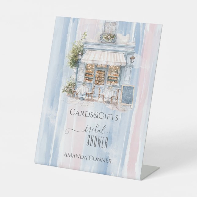 Signe De Table Elegance Café Français Fête des mariées Cadeau (Recto)