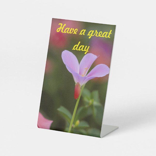 Signe De Table Élégance des fleurs : Aquarelle Pedestal Signal De (Recto)