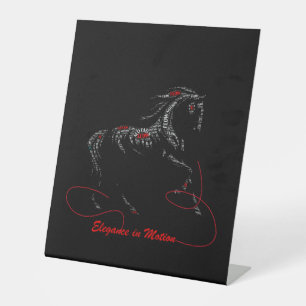Signe De Table Élégance en Mouvement Typographie de Cheval