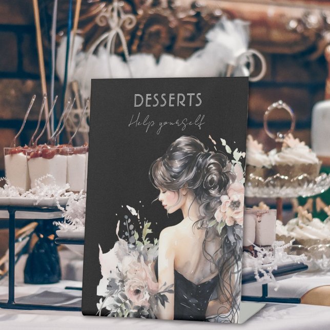 Signe De Table Élégant 18ème Anniversaire Dessert Table Piédestal (Créateur téléchargé)