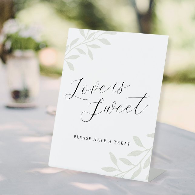 Signe De Table Élégant amour de verdure de sauge Mariage Table es (Créateur téléchargé)