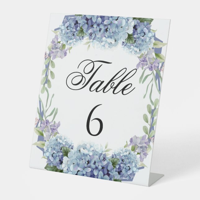 Signe De Table Élégant Aquarelle de Fleurs de Ne Pas Oublier (Recto)