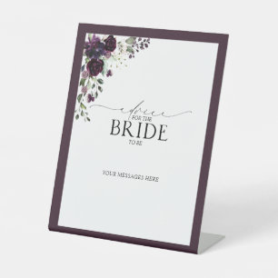 Signe De Table Elégant Aquarelle Plum Purple Conseils À La Mariée