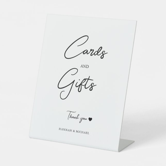 Signe De Table Élégant, blanc, Mariage minimal (Recto)