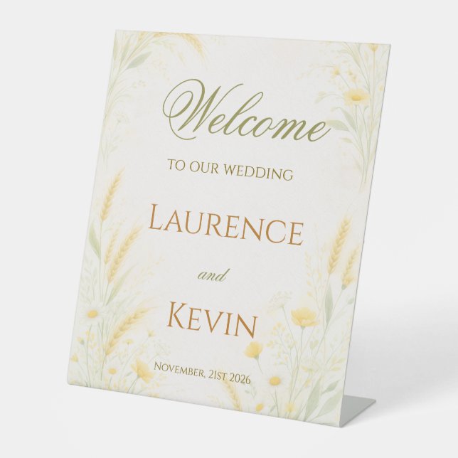 Signe De Table Elegant Botanical Wedding  (Recto)