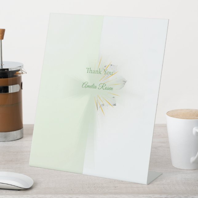 Signe De Table Elégant croix florale abstraite piédestal (In SItu)