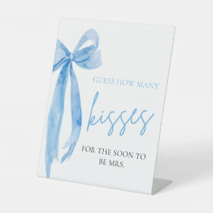 Signe De Table Elegant Dusty Blue Bow Devine Combien De Baisers J