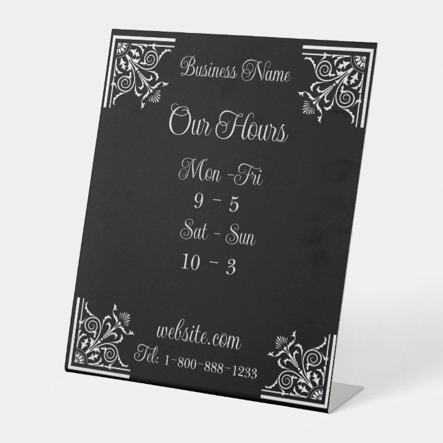 Signe De Table Élégant, élégant et Vintage (Recto)