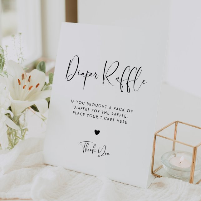 Signe De Table Élégant et moderne Barbon noir et blanc (Créateur téléchargé)