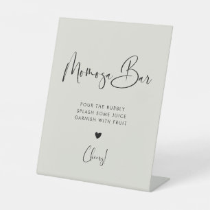 Signe De Table Elégant et moderne Sage clair Vert Momosa bar