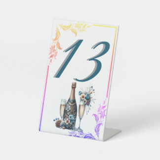 Signe De Table Elegant Gold Greenery Botanical Wedding Table Numb