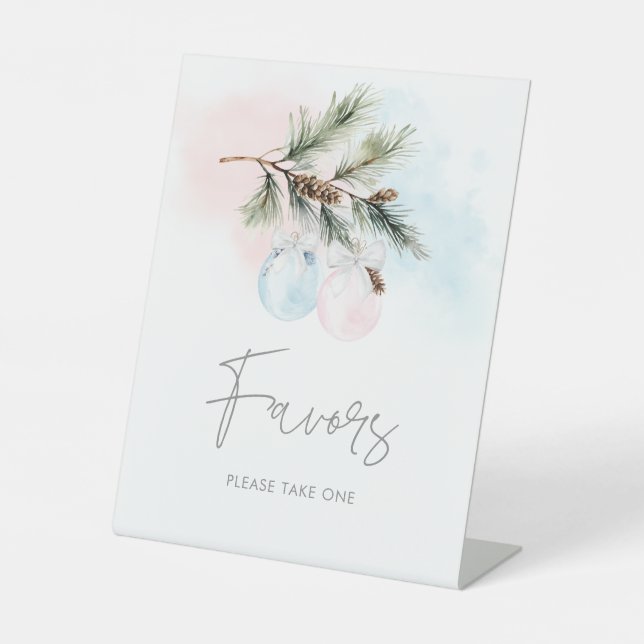 Signe De Table Élégant hiver Genre Révéler Faveurs (Recto)