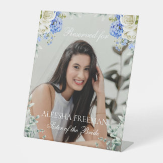 Signe De Table Elegant Hydrangea Wedding Reserved Memorial Chair