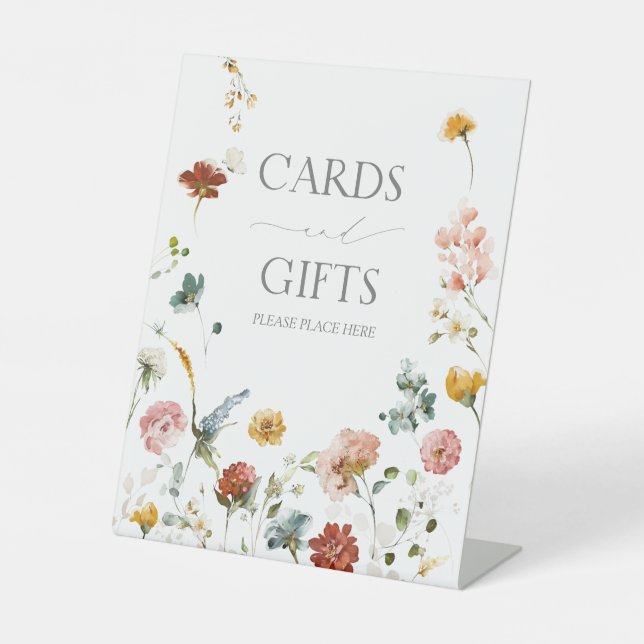 Signe De Table Elégant Jardin Fleurs Fête des mariées Cadeau (Recto)