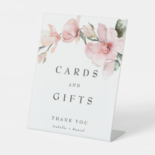 Signe De Table Elégant Magnolia Floral Cartes de Mariage et Cadea