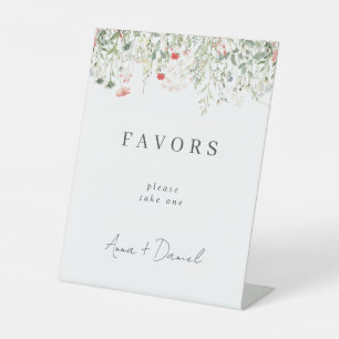 Signe De Table Elégant mariage Fleur sauvage