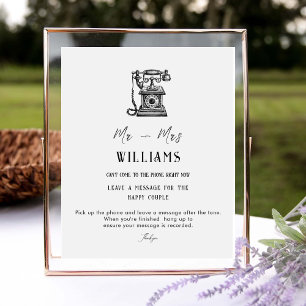Signe De Table Élégant minimal Mariage audio moderne minimaliste