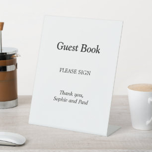 Signe De Table Élégant minimaliste livre d'hôtes Signal de piédes