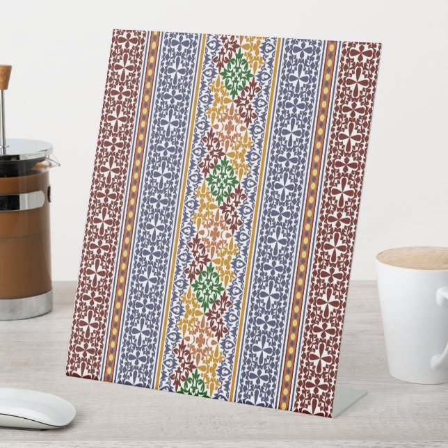 Signe De Table élégant motif ethnique   (In SItu)
