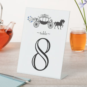 Signe De Table Élégant numéro de table Cheval & Buggy