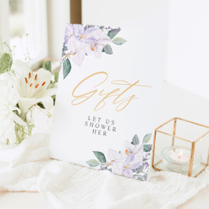 Signe De Table Elégant Purple Aquarelle Fête des mariées Cadeaux