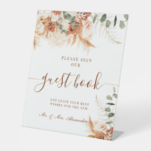 Signe De Table Élégant Rustique moderne Mariage Guides du livre d