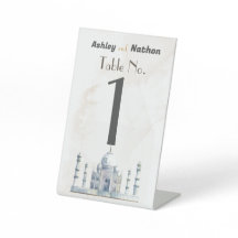 Elégant Taj Mahal Typologie Mariage aquarelle