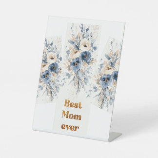 Signe De Table Elégante Aquarelle Peonies & Pastel Fleurs sauvage