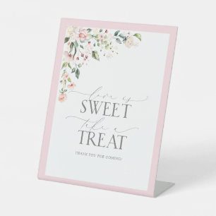 Signe De Table Elégante Aquarelle rose Floral Douche Douce