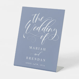 Signe De Table Élégante calligraphie Classic Mariage Welcome Pede