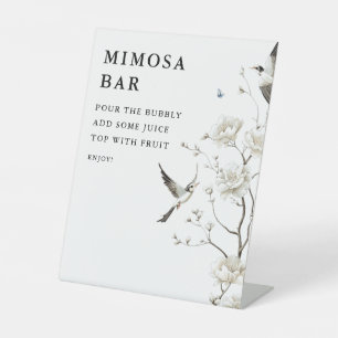 Signe De Table Élégante Chinoiserie moderne Floral Mimosa Bar