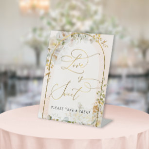 Signe De Table Élégante Fête des mariées Fleur sauvage Sweet Trea