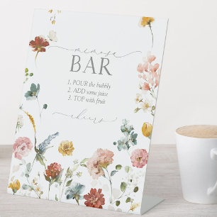 Signe De Table Elégante Fête des mariées Fleurs de Jardin Mimosa