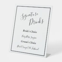 Élégante signature Mariage moderne Boissons Signé