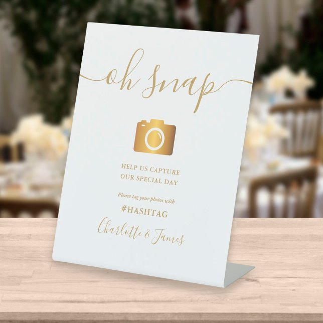 Signe De Table Élégante signature script or gold Oh Snap (Créateur téléchargé)