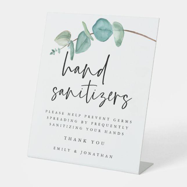 Signe De Table Élégante station de nettoyage à main Eucalyptus Bl (Recto)